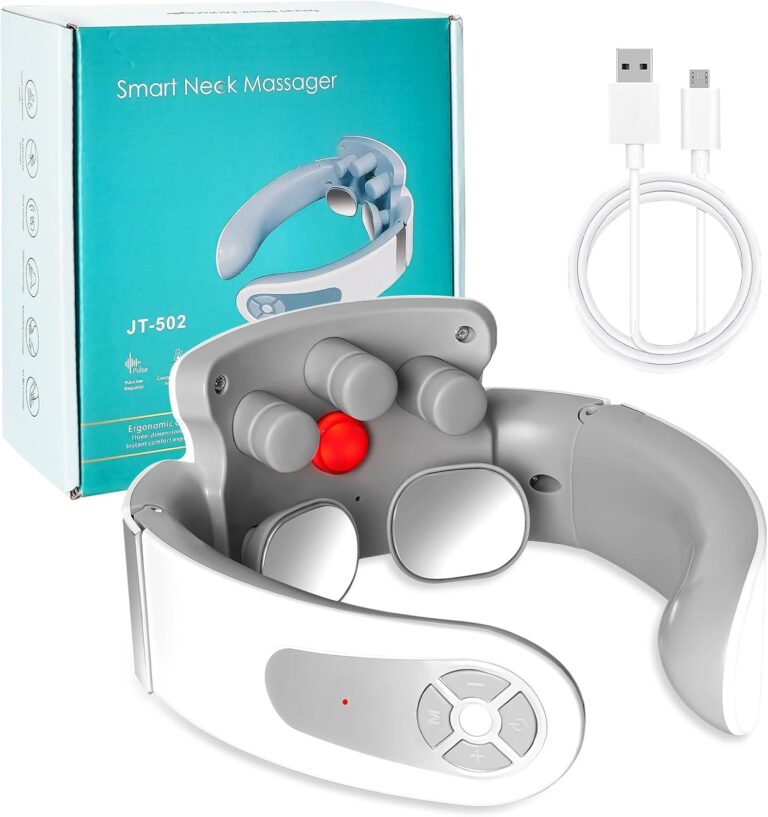 Nouveau masseur de cou électrique avec 5 modes et 15 intensités, offre une thérapie thermique à 42°C.