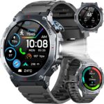 Montre intelligente militaire pour homme : fonctionnalités avancées et étanchéité 5ATM