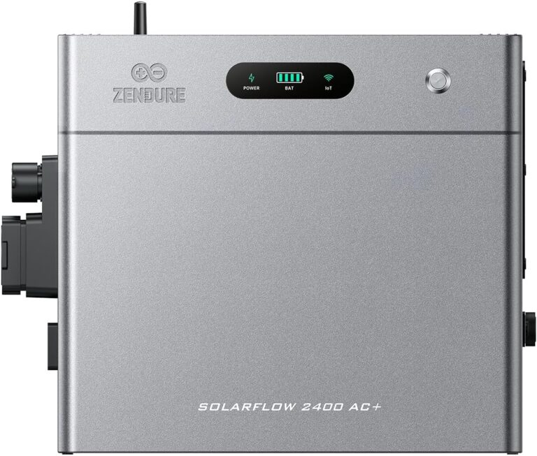 Zendure SolarFlow 2400 AC+ : Système de stockage d’énergie de 2400W, compatible avec installations solaires.