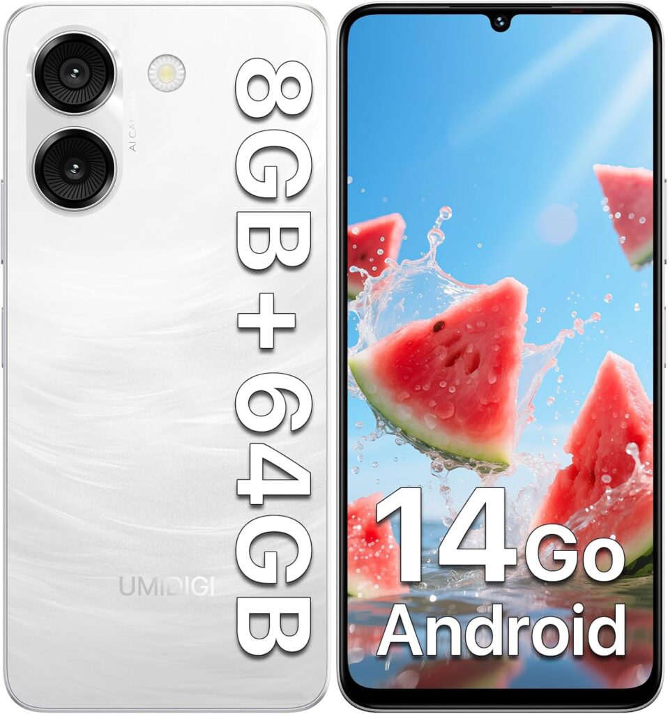 UMIDIGI G9A : Smartphone Android 14 Go, écran HD 6,75 pouces et batterie 5000 mAh