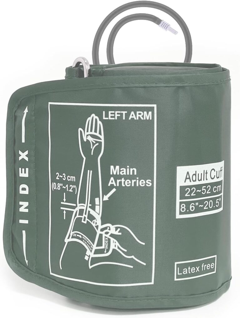 Compatibilité du brassard de tensiomètre de taille XL avec la majorité des appareils pour adultes.