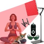 Lampe de thérapie par lumière rouge à LED pour usage corporel avec réglages spécifiques.