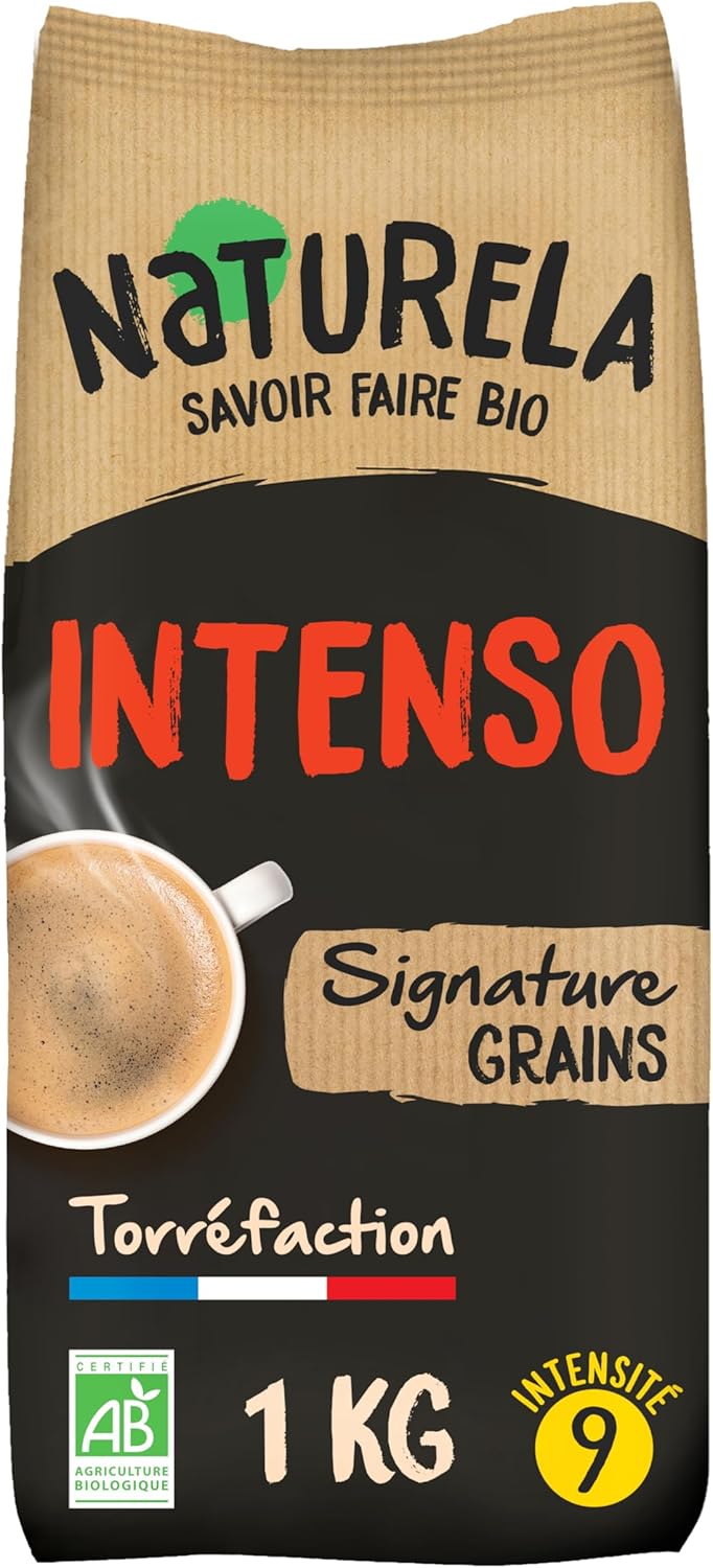 NATURELA lance des grains de café bio Arabica et Robusta, torréfiés lentement en France.