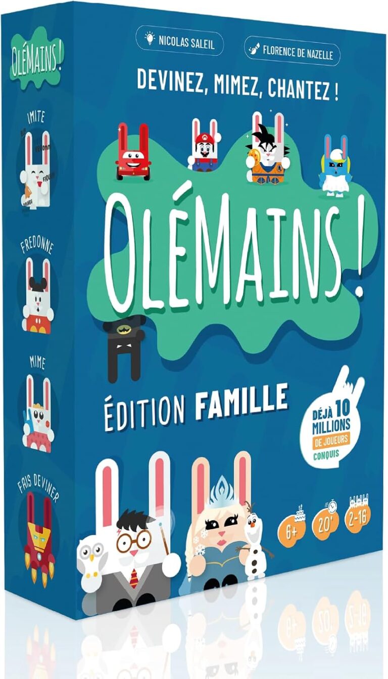 Jeu de société OLE MAINS ! Family Edition : conçu en France avec du papier 100 % recyclé.