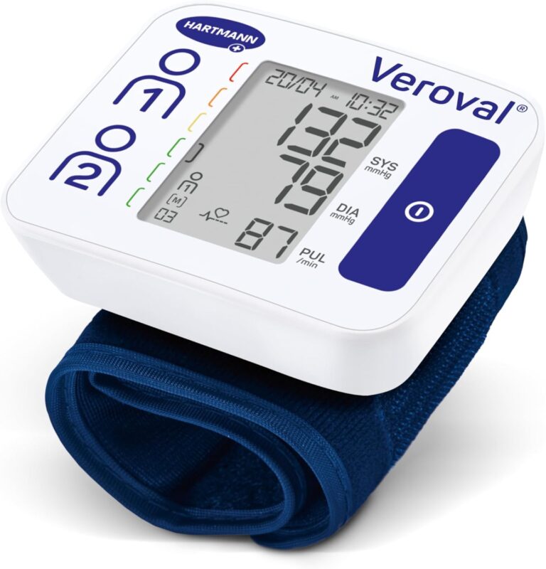 Veroval Compact : Moniteur de tension artérielle au poignet détecte les arrhythmies.