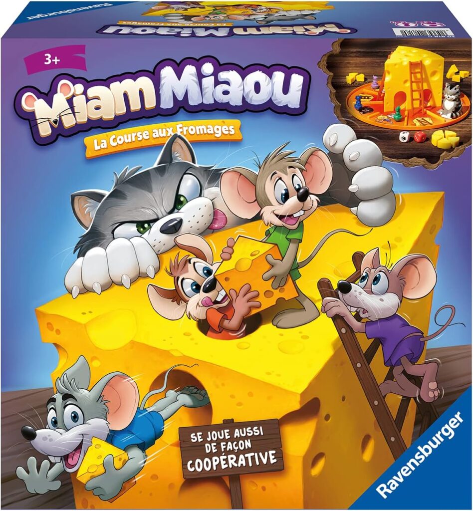 Ravensburger lance Miam Meow, un jeu coopératif pour enfants de 3 ans et plus.