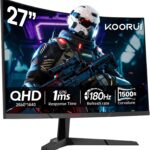KOORUI lance un écran de jeu incurvé 27 pouces QHD à 180 Hz avec HDMI et DisplayPort.