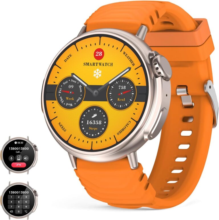 Montre connectée homme/femme avec assistant vocal et écran HD de 1,52 pouce, 120+ modes sportifs.