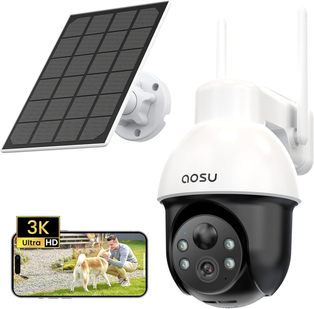 Lancement de la caméra de surveillance extérieure 5MP avec détection AI et vision nocturne.