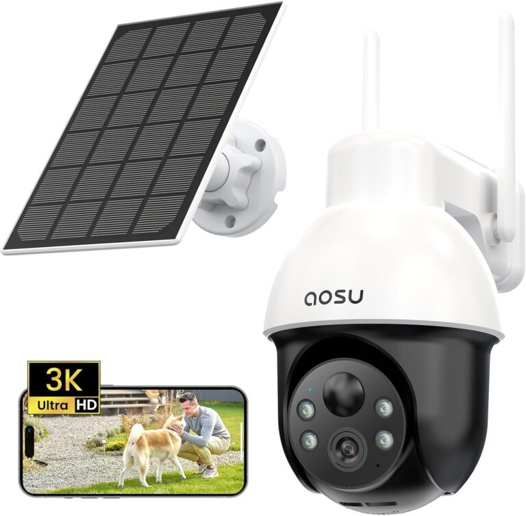 Lancement de la caméra de surveillance extérieure 5MP avec détection AI et vision nocturne.