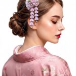 Barrettes en tissu japonais TINAYAUE : accessoires de coiffure pour mariage et cosplay.