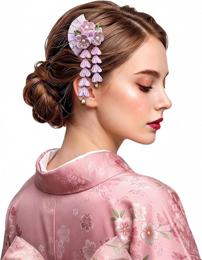 Barrettes en tissu japonais TINAYAUE : accessoires de coiffure pour mariage et cosplay.