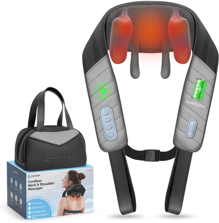 COMFIER 4D Neck Shoulder Massager : Soulagement de la douleur par un massage sans fil