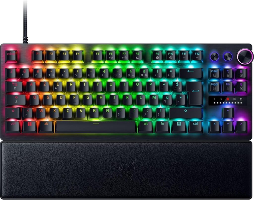 Razer Huntsman V3 Pro Tenkeyless : nouveau clavier esports analogique sans pavé numérique.