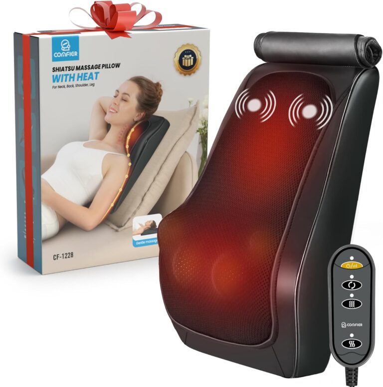 COMFIER : Un masseur de cou et dos 3D avec chaleur pour soulager tensions musculaires.