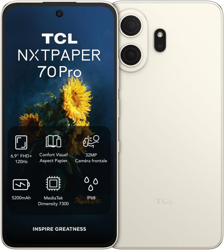 TCL NXTPAPER 70 Pro 5G : Smartphone Android avec écran 6.9″ FHD+ et caméra 50MP OIS