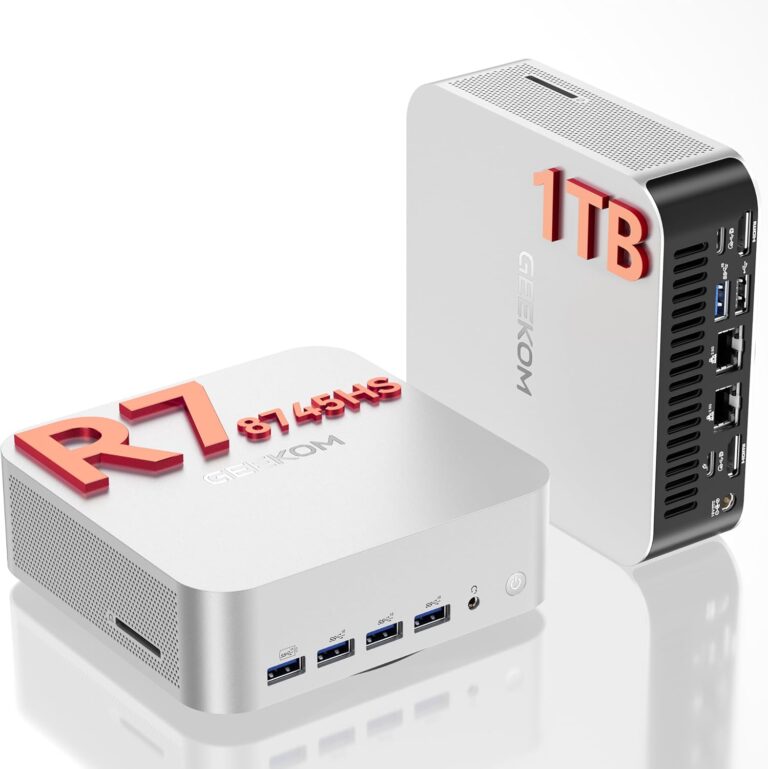 GEEKOM A8 Max : Mini PC AMD Ryzen 7 avec affichage quadruple 8K et 16 Go de RAM