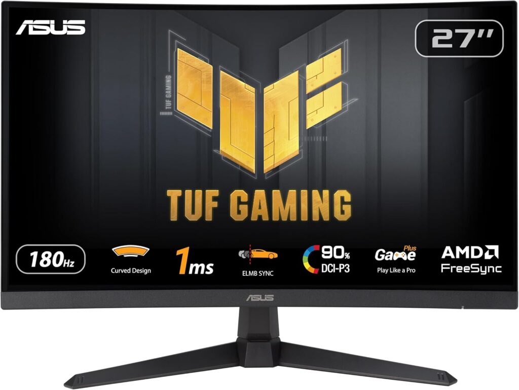 ASUS TUF Gaming VG27VQ3B : Moniteur 27 pouces Full HD avec courbure et 180Hz