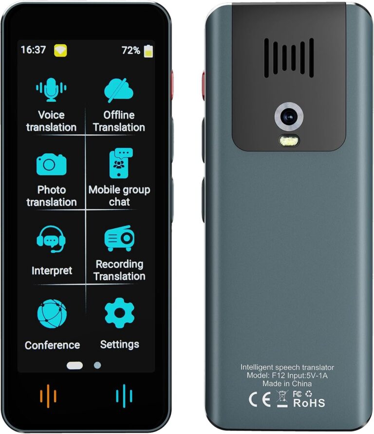 Dispositif de traduction intelligent avec 142 langues et traduction hors ligne pour voyages d’affaires.