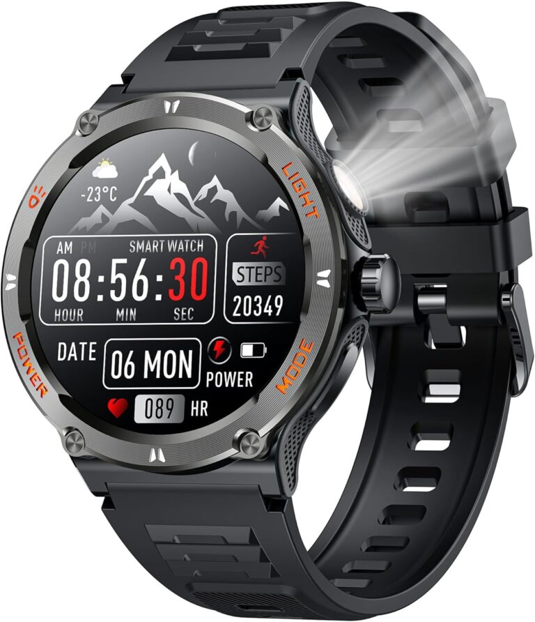Montre connectée sportive étanche 3ATM : suivi de santé et appels Bluetooth pour Android et iOS
