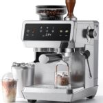 AMZCHEF présente une machine à café Espresso avec broyeur intégré et 44 réglages de mouture.