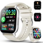 Montre connectée avec Bluetooth et 112 modes de sport, étanche IP68, compatible Android iOS.