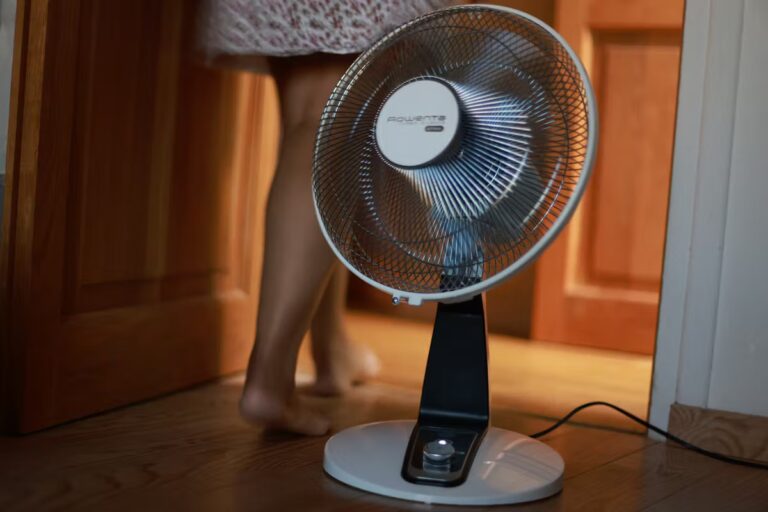 Canicule : Une femme gère la chaleur à la maison pendant que son conjoint dort.