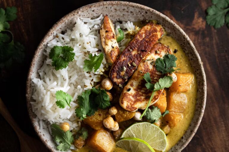 Recette de curry au butternut d’Emilie Franzo pour une transition automnale réussie.