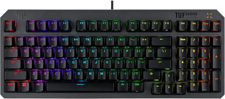 ASUS TUF Gaming K3 Gen II : Clavier de jeu AZERTY étanche avec switches opto-mécaniques RGB
