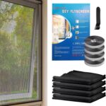 Quatre moustiquaires autocollantes de 130 x 150 cm pour la protection contre les insectes.