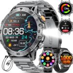 LIGE Men&rsquo;s Smartwatch EF18-A : 1,7 pouce, 110+ modes sportifs, IP68, Bluetooth, 24H suivi cardiaque.