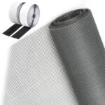 Installation de moustiquaires adhésives sur fenêtres et portes : solution sans perçage, 1,5 x 3 m.