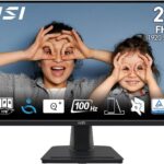MSI Pro MP252 : Moniteur de bureau Full HD de 24,5 pouces avec écran IPS et haut-parleurs intégrés.