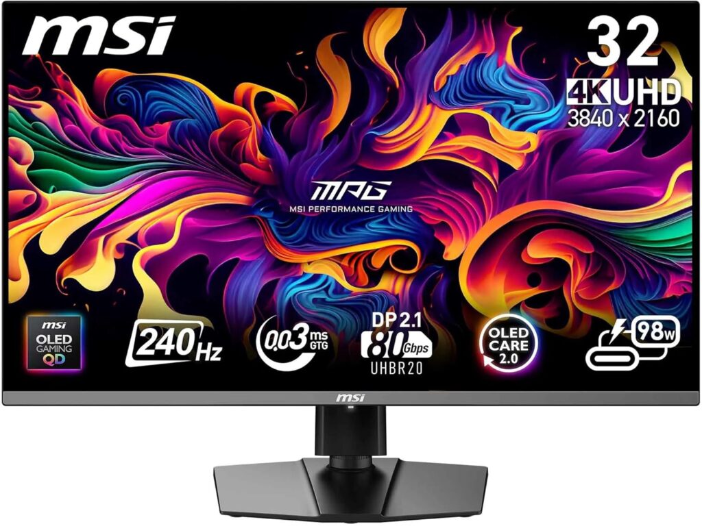 MSI lance le moniteur de jeu MPG 322URX QD-OLED 31.5″ avec technologie avancée UHD