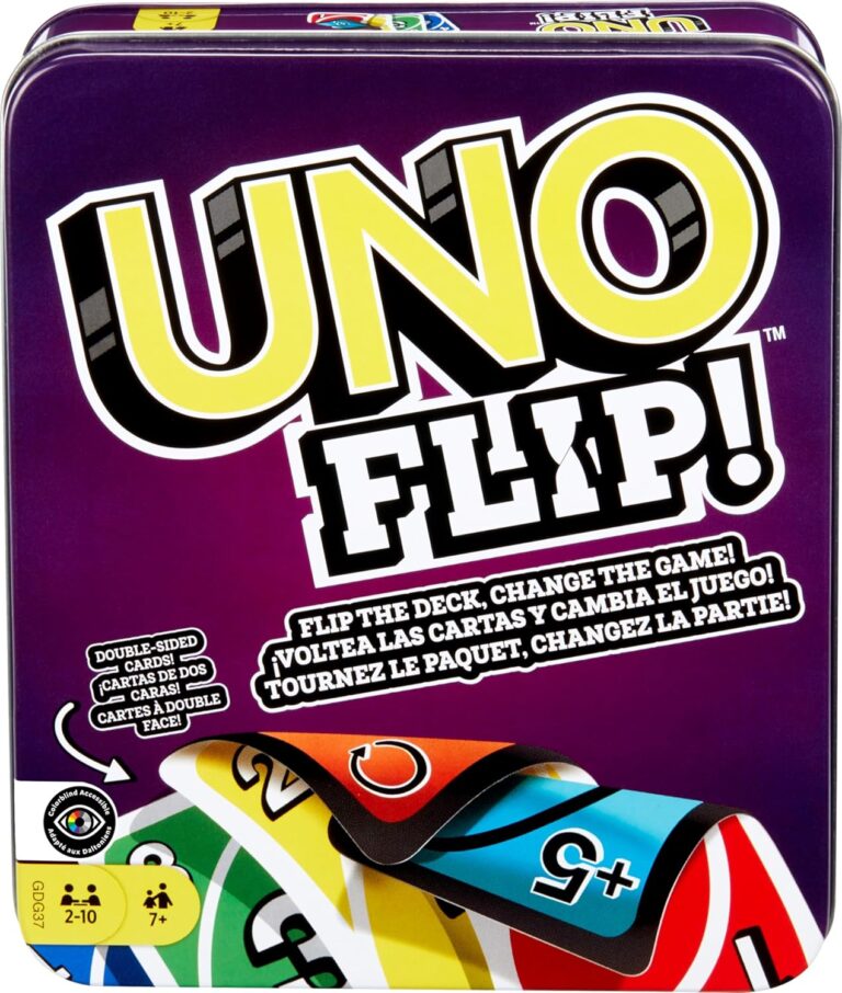 Uno GDG37 : Un nouveau jeu de cartes de 112 éléments dans une boîte en métal pour enfants dès 7 ans
