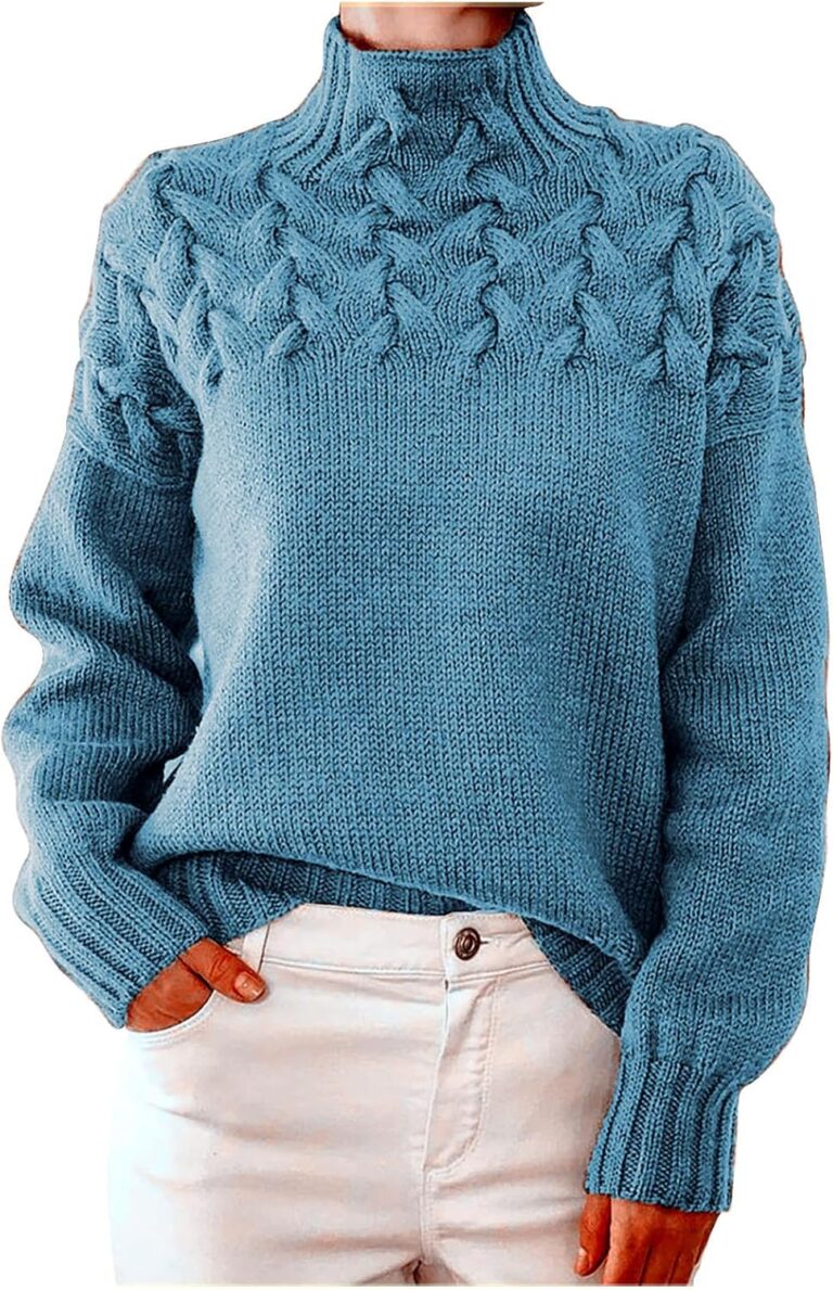 Tunique en maille épaisse pour femmes : mode hivernale et confort du tricot oversized.