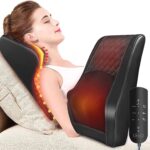 Appareil de massage pour le cou avec coussin chauffant : soulagement des douleurs musculaires à domicile.