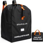 BRAMBLE présente un sac de transport pour siège auto d’avion en nylon imperméable, 80 x 45 x 45 cm.