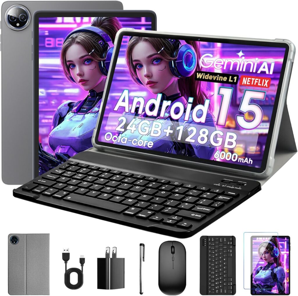 Nouveau modèle de tablette 10 pouces Android 15 avec 24 Go de RAM et 128 Go de stockage disponible