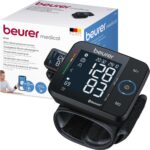 Moniteur de tension artérielle Beurer BC 54 : détection d’arythmie et transfert de données vers Apple Health.