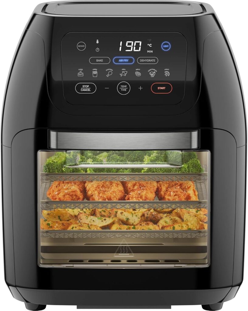 CHEFMAN présente une friteuse à air numérique multifonctionnelle de 10L avec 17 préréglages.