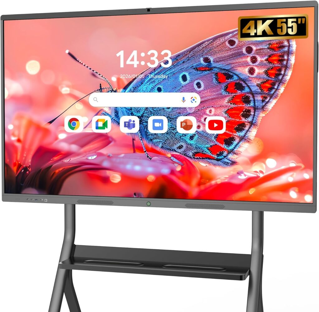 Lancement d’un tableau blanc interactif 55″ 4K UHD adapté aux classes et bureaux professionnels.