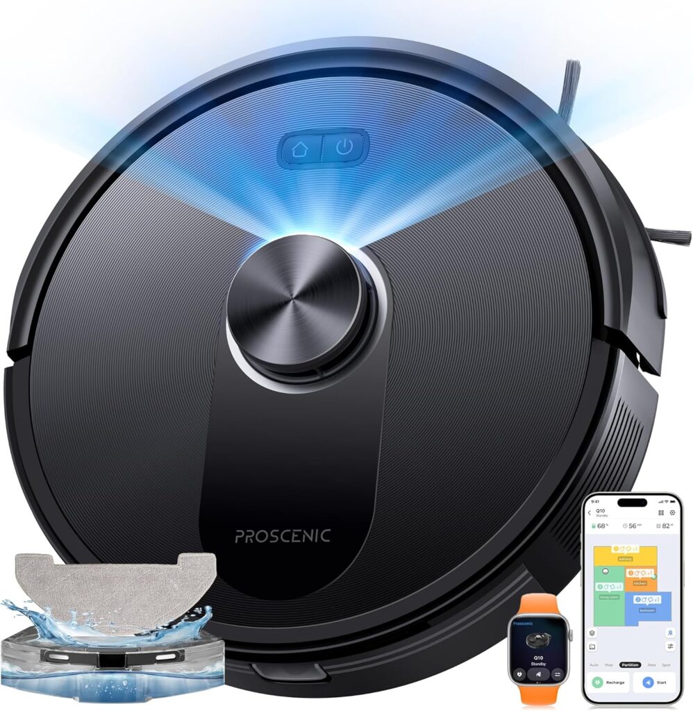 Proscenic Q10 : Aspirateur robotique avec navigation Lidar et mappage multi-niveaux.