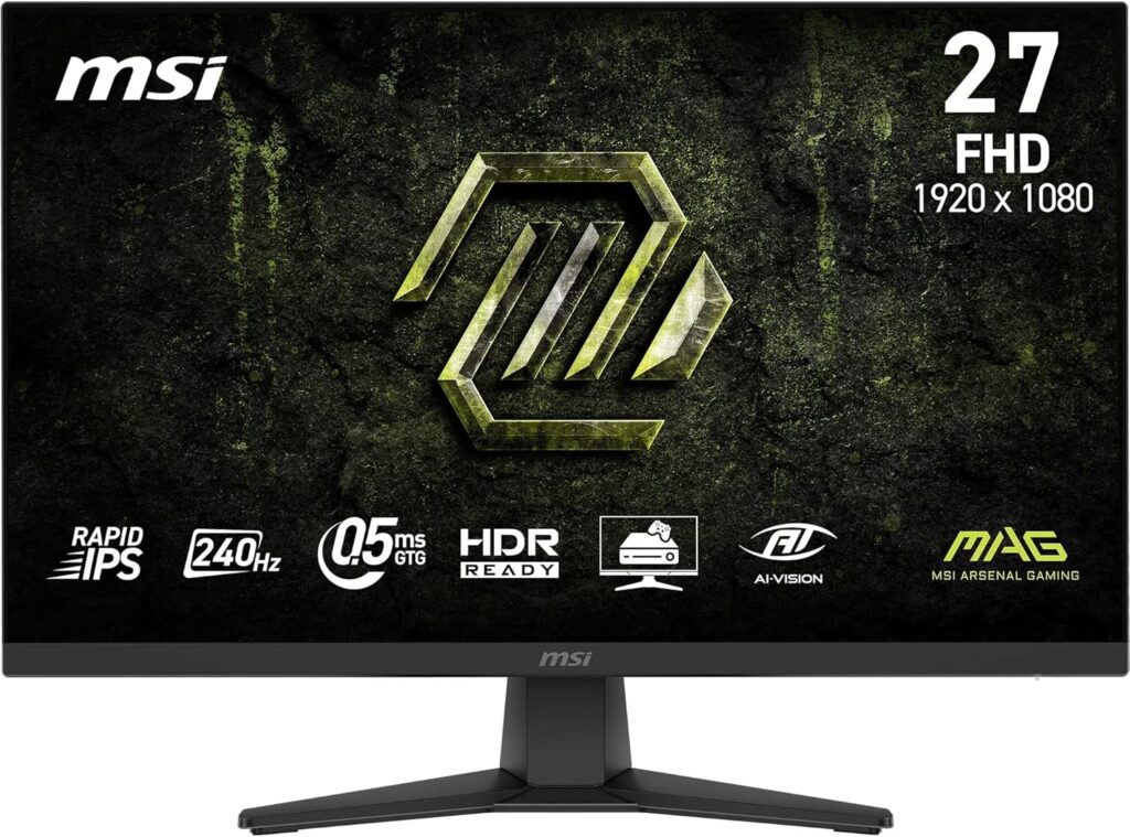 MSI MAG 272F X24 : Écran de jeu FHD 27 pouces avec rapidité IPS et spécifications techniques avancées