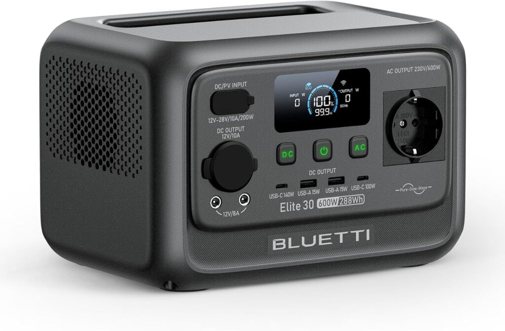 BLUETTI Elite 30 V2 : générateur électrique portable avec recharge rapide et puissance de 600W