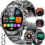 Montre connectée homme : écran HD 1,85&Prime;, batterie 1000 mAh, étanchéité IP68, 100+ modes sportifs.