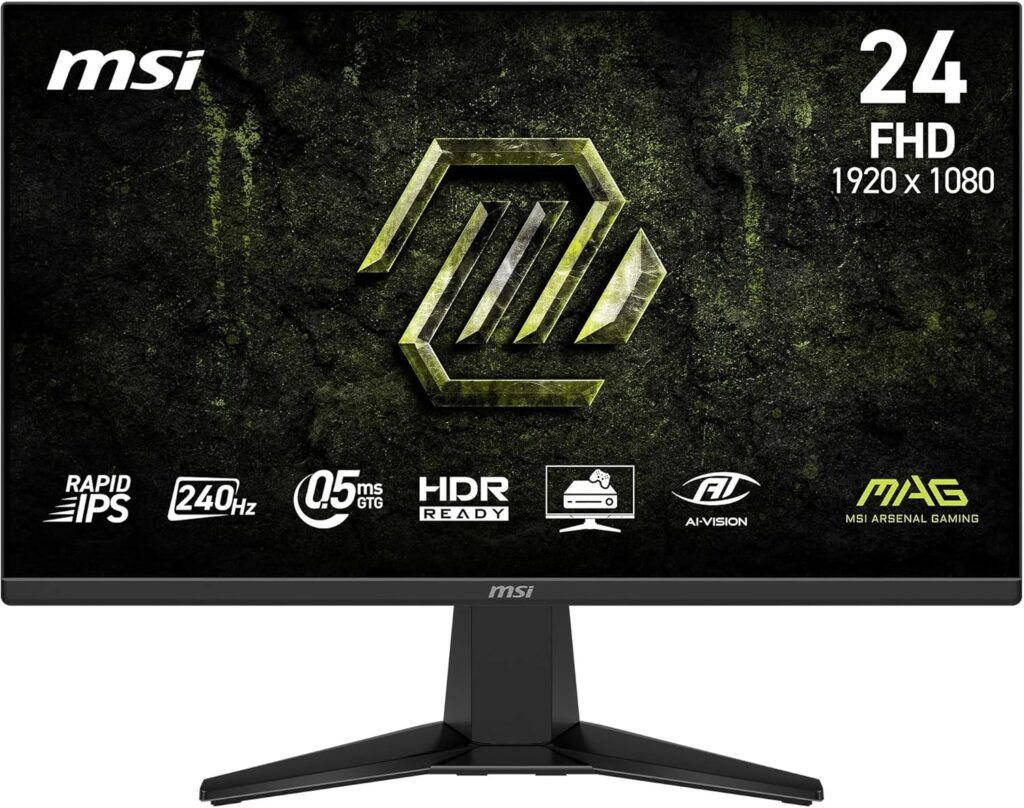 MSI MAG 245F X24 : Moniteur Gaming 24,5″ FHD, 240 Hz, HDR, FreeSync Premium, VESA Compatible