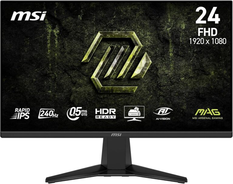 MSI MAG 245F X24 : Moniteur Gaming 24,5″ FHD, 240 Hz, HDR, FreeSync Premium, VESA Compatible