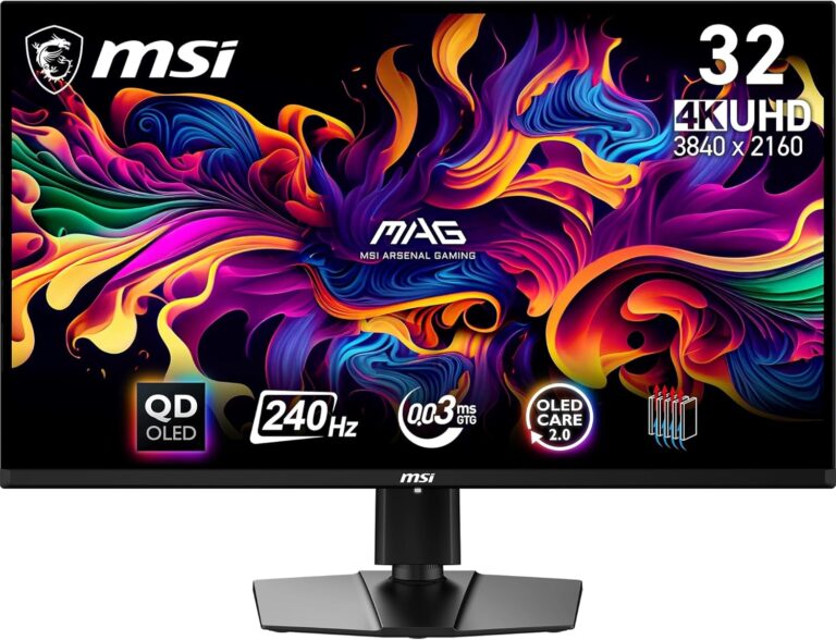 MSI lance le moniteur MAG 321UPX QD-OLED de 31,5 pouces avec 240Hz et DisplayHDR True Black 400