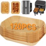 BYKITCHEN Papier de cuisson pour friteuse à air Ninja Double Stack XL SL400EU, 120 pièces compatibles